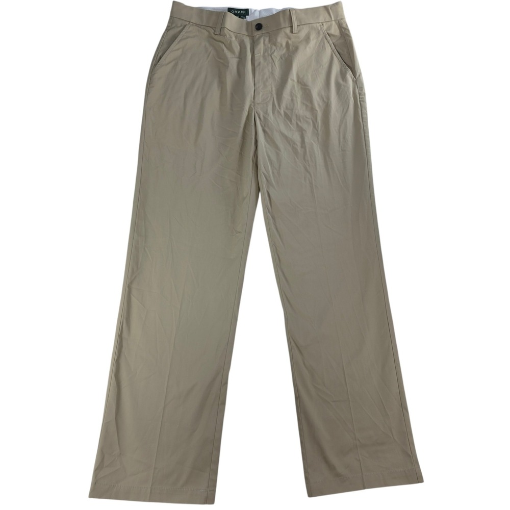 Orvis 9852 Most Comfortable Pant Tan Khaki Chino 34 Mens Lightweight Gorpcore
